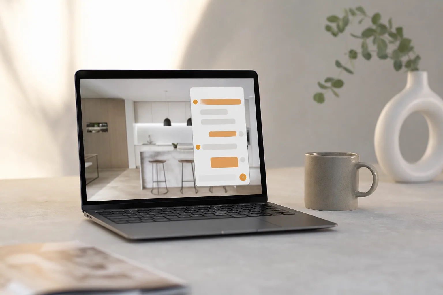 Chatbot capturing lead details and booking on a service business website